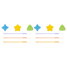 deLi 得力 防遺失迷你橡皮擦3入 + 安全繩3入組, 黃色, 藍色, 綠色, 2套