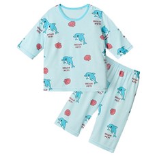 유니프랜드 드림돌핀 쿨레이온 7부내의 상하의 세트