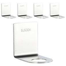 FANCY LIFE 不鏽鋼沐浴乳掛架 大, 銀色, 5個