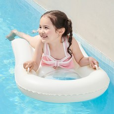 아띠래빗 아동용 마린 물놀이 파도타기튜브, 1개, 아이보리