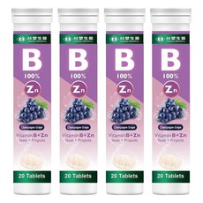 台塑生醫 MD Formula 醫之方 維生素B群 + 鋅發泡錠, 20顆, 4瓶