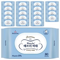 blanche Every Bidet 附蓋型濕紙巾, 20個, 80張