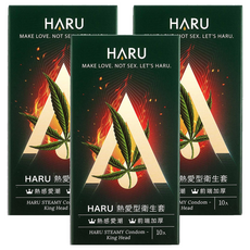HARU 含春 STEAMY 熱愛型衛生套 King Head, 10入, 3盒