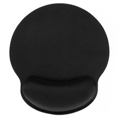 Home Planet 記憶泡沫滑鼠墊, 黑色, 1個