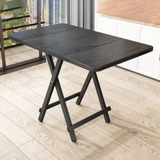 마켓플랜 오브제 접이식 사각 테이블 와이드, 블랙