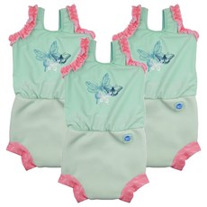 Splash About Happy Nappy Costume 小可愛連身版尿布褲, 防漏, 易於清潔, 大型(L), 3件