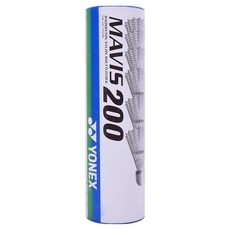 YONEX Mavis 200 冬季羽毛球毽子 6p, 白色的, 1組, 6入