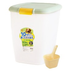 IRIS OHYAMA 愛麗思歐雅瑪 飼料儲存桶 + 飼料鏟 MFS-10, 綠色, 1組