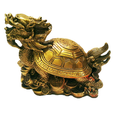 開運陶源 乾坤八卦, 龍龜 金色, 1個