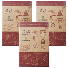 Tea Soap 茶山房手工皂蜜香紅茶皂 天然手工精製 溫和潔淨 散發淡雅茶香 給您清新舒爽的沐浴體驗, 100g, 3個