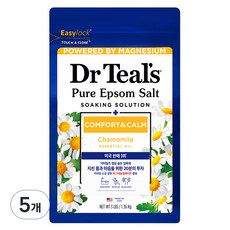 닥터틸즈 퓨어 엡섬솔트 소킹 솔루션 위드 캐모마일, 5개, 1.36kg