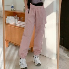 Tomatofactory 女款Anorak工裝彈性鬆緊束口褲