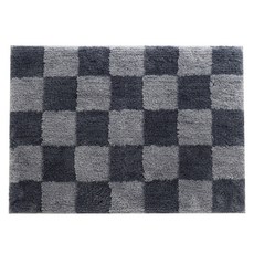 YOURHOME 棋盤格 浴室 廚房 廁所 玄關 腳踏墊, 灰色