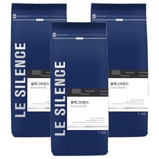 LeSilence Black Ground 綜合咖啡豆, 咖啡原豆(未研磨), 1kg, 3個