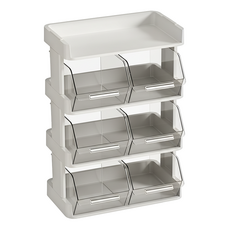 茶包收納盒 象牙白 4層, 1個