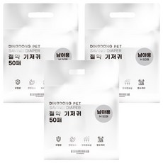 딩동펫 강아지 남아용 절약 기저귀, 중형, 50개입, 3개