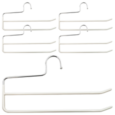 SHIMOYAMA 浸膠雙排褲架 5個, 白色, 1組