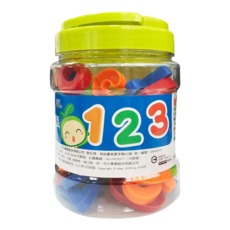 世一 益智磁鐵123 3歲以上, 1罐, 50片