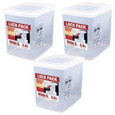 SANADA 收納保鮮盒 D5716 2.6L (立蓋設計 透明盒身 乾貨收納), 3個, 1組