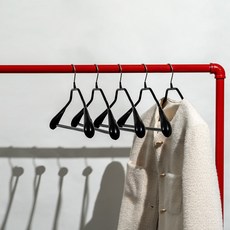 MAWA 正裝用外套防滑衣架 42LS, 黑色, 5個