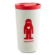HOlOHOlO HOWALK 雙層不鏽鋼隨行杯, 白色, 390ml, 1個