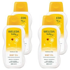 벨레다 카렌듈라 베이비 무향료 오일, 200ml, 4개