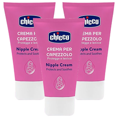 Chicco 乳頭滋養舒緩霜 30ml，含杏仁油、神經醯胺3、乳木果油，滋潤修護, 3條