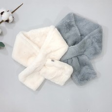 우주아이 牛奶毛絨圍巾 2入