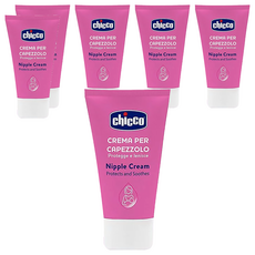 Chicco 乳頭滋養舒緩霜 30ml，含杏仁油、神經醯胺3、乳木果油，滋潤修護, 6條
