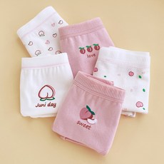 JUNIDAY 女孩童迷你桃子印花內褲5件組