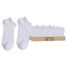 Sockpiens 男士高級運動踝襪 8雙組 白色 250~280mm