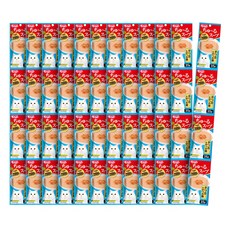 챠오츄르 고양이 짜먹는 간식, 혼합맛(가다랑어/가다랑어포), 35g, 48개