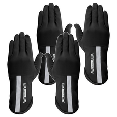 咪咪購物 女款 冰絲防曬手套, 黑色, 2雙