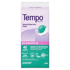 템포 내추럴 순면 팬티라이너, 롱, 40개입, 1개