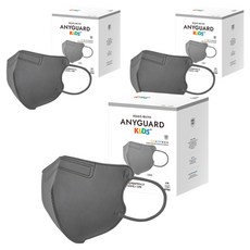 童款鳥嘴型立體口罩 KF94 S1, 30片, 3盒, 灰色