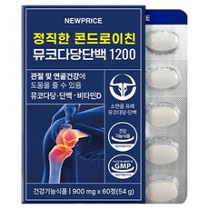 뉴프라이스 정직한 뮤코다당단백 콘드로이친 1200 54g, 1개, 60정