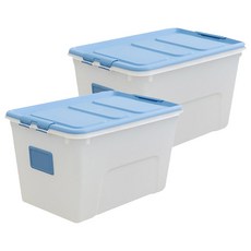 리빙숲 스퀘어 리빙박스, 블루, 72L, 2개