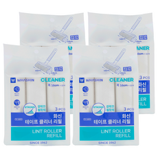 WHASHIN 黏塵滾筒補充包 16cm 3入, 4個