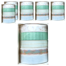 Simno 芯陌 基礎套裝紙膠帶 3m x 10mm 5捲, 雲影, 6盒