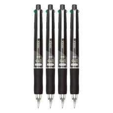 JAVAPEN Jet 4+1 多功能筆 0.7mm, 黑色, 4個