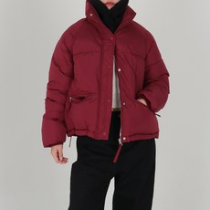 닷이프 여성용 아크 지퍼 숏 패딩