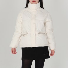 닷이프 여성용 아크 지퍼 숏 패딩