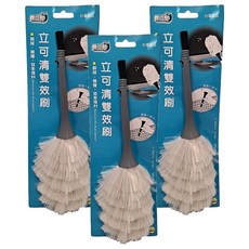 NEXCLEANS 舞水痕 立可清雙效刷 rt-m0068, 白色 + 灰色, 3入