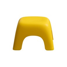 컬러풀 동글 플라스틱 의자 295mm, 옐로우, 1개