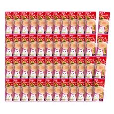 챠오츄르 챠오 고양이 간식, 혼합맛(닭가슴살/연어), 35g, 48개