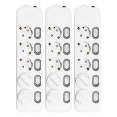 SURGIO 獨立安全蓋多頭5孔DH-1658-MT+安全蓋2p, 3m, 單色, 3組