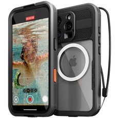 SINJIMORU MagSafe 全包覆 360度 Water-lock 防水殼 手機防水袋, iPhone 16 Pro Max, 1個