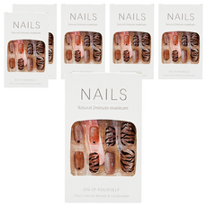 寶拉美甲 美甲貼片長款 附配戴工具包 24片, 星月蝴蝶貓眼, 6盒