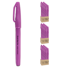 Pentel 飛龍文具 柔繪筆 SES15C 水性簽字筆 書寫.繪畫.標示註記, 1色, 3盒