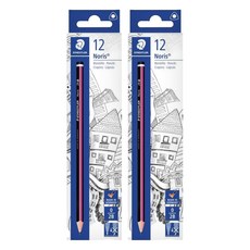 STAEDTLER 施德樓 LUNA 三角舒寫鉛筆2B MS118 12支, 粉紅黑桿, 2盒